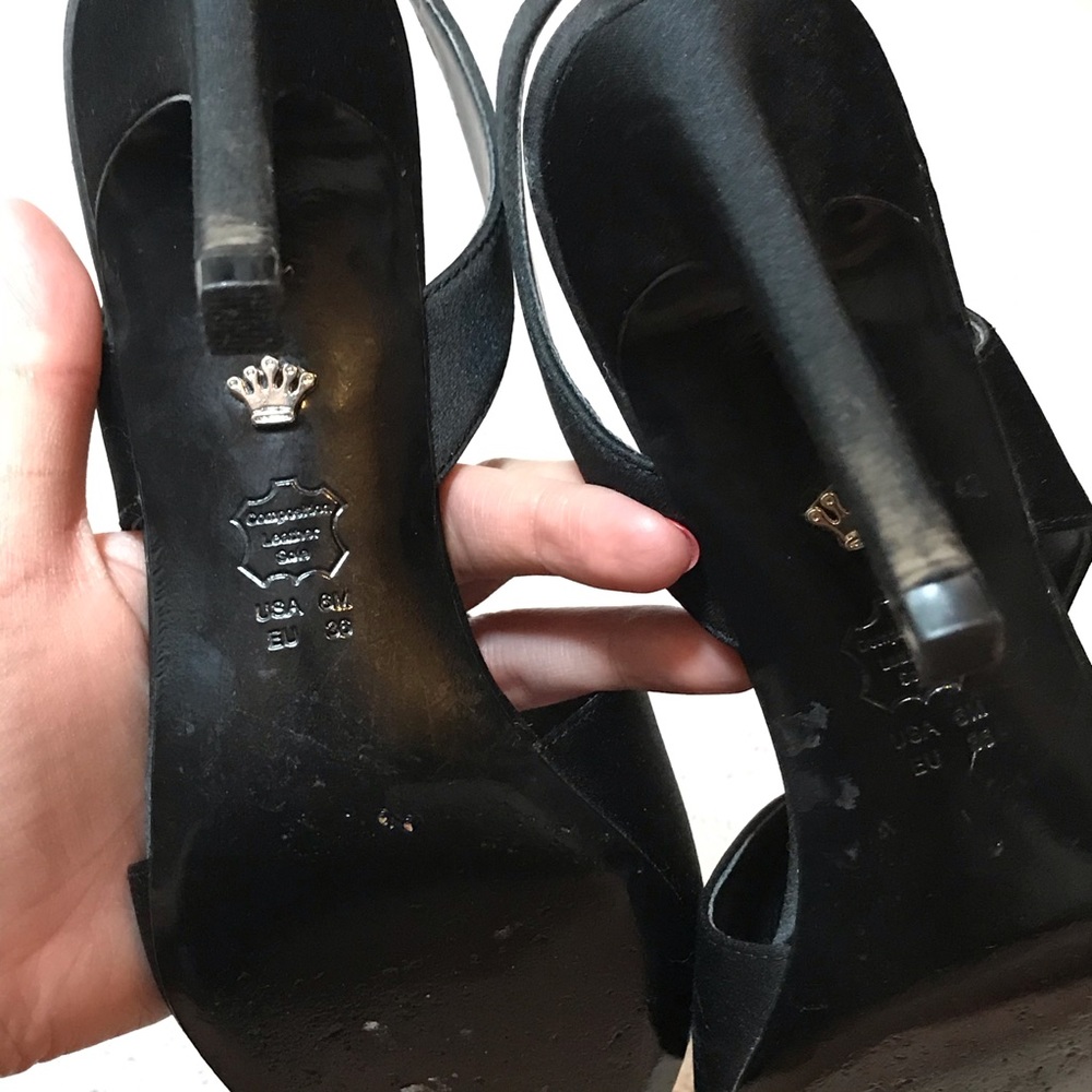 Nina Black Size 6 Heels - Picture 5 of 10